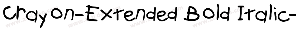 Crayon-Extended Bold Italic字体转换